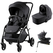 Коляска 3 в 1 Britax Roemer RIO Style и автокресло Baby-Safe Core Midnight Grey + Vario Base 5Z Carbon Black