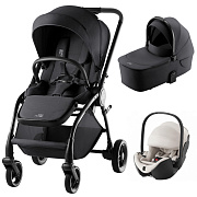 Коляска 3 в 1 Britax Roemer RIO Style и автокресло Baby-Safe PRO LUX Soft Taupe Carbon Black