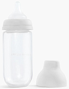 Бутылочка силиконовая Happy Baby с крышкой и соской 250 мл 10031 light gray new