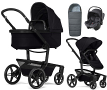 Детская коляска 3 в 1 Joolz Day 5 и автокресло Baby-Safe Core Midnight Grey + конверт в подарок Space black