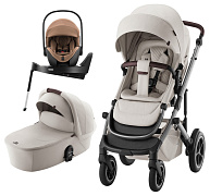 Коляска 3 в 1 Britax Roemer Smile 5Z LUX и автокресло Baby-Safe PRO LUX Warm Caramel + Vario Base 5Z Soft Taupe
