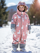 Комбинезон Amarobaby Adventure зимний розовый/лама 86