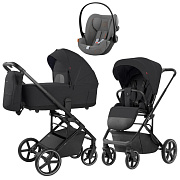 Коляска Carrello Alfa CRL-6522 2025 Cybex Cloud G i-Size Lava Grey 3 в 1 Rock Black
