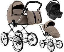 Детская коляска Roan Bass Next Classic d14 2.0 3 в 1 с автокреслом Pituso Baesa Pro Black BSNC/90/2 Hazel/Black/руч.Black