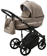 Детская коляска Adamex Rimini Deluxe 3 в 1 RI215 Т.БЕЖ.КОЖА+БЕЖ.ПЕРЛ.ОТДЕЛКА