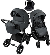 Детская коляска AmaroBaby Phenom 3 в 1 с автокреслом Rant Miro Black графит