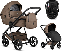 Детская коляска Tutis Viva 6 Plus Leather 3 в 1 с автокреслом Beno Black 1612083 Cedar