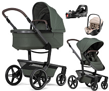 Детская коляска 4 в 1 Joolz Day 5 и автокресло Britax Roemer Baby-Safe Pro Style Teak без адаптеров и база Vario Base 5Z Forest Green