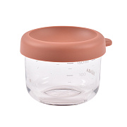 Контейнер стеклянный Beaba Portion Verre с крышкой, 150мл 914017 TERRACOTTA