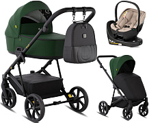 Детская коляска Tutis Enzo 4 в 1 с автокреслом Beno Beige и базой 1702547 Мох/ Moss
