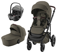 Коляска 3 в 1 Britax Roemer Smile 5Z LUX и автокресло Baby-Safe PRO Style Mineral Grey Urban Olive