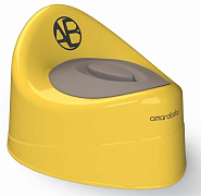 Горшок детский AmaroBaby Fort с крышкой жёлтый