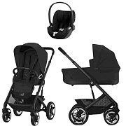 Коляска Cybex Talos S Lux BLK complete Cloud T Sepia Black 3 в 1 Moon Black с дождевиками