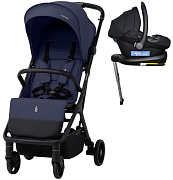 Прогулочная коляска Sweet Baby Aura Basic SBL + автокресло Elegante Plus с базой i-Size ISOFIX DK780 Dark Blue