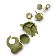 Набор посуды для кормления UNIX Kids Дино Dino 9 предметов зеленый