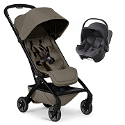 Прогулочная коляска Joolz Aer 2 и автокресло Baby-Safe Core Midnight Grey Hazel brown