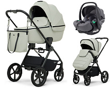 Детская коляска Rant Teo Soft 3 в 1 с автокреслом Evomax Grey Sage