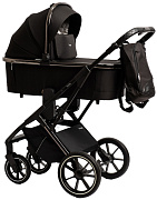 Детская коляска Peppy Tecla 3 в 1 с автокреслом First black Shadow Black Chrome Edition (Черный)