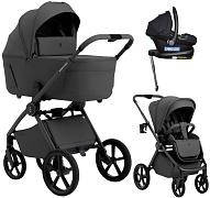 Коляска 4 в 1 Sweet Baby SBL Elegante Therma Colore + автокресло Elegante Plus с базой i-Size ISOFIX DK780 Dark Grey
