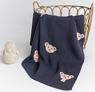 Плед Mimibaby Мишки (хлопок) HL0051 антрацитовый