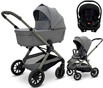 Коляска Agex Prima Pro 3 в 1 с автокреслом i-Team ATB526 Black APS214 Sora серый