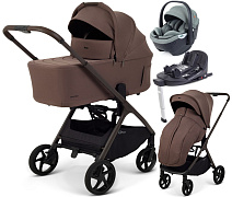 Детская коляска Rant Aventa 4 в 1 с автокреслом Aster Zero Olive и базой Beige