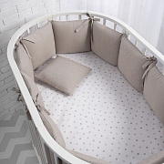Бортик в кроватку Perina Soft Cotton песочный