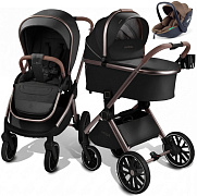 Детская коляска AmaroBaby Motus Premium Ecco Exclusive 3 в 1 с автокреслом Rant Miro Moca черный