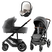 Коляска 3 в 1 Britax Roemer Smile 5Z Style и автокресло Baby-Safe PRO LUX Soft Taupe Mineral Grey