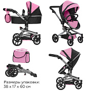 Коляска для кукол 2 в 1 Carrello Fortuna 9695 Pink