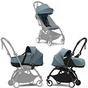 Коляска Stokke YOYO3 Newborn Shell - Newborn Pack рама чёрная Black 2 в 1 Aqua