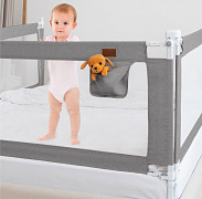 Барьер для кровати AmaroBaby Linear 180 см серый