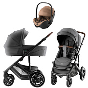 Коляска 3 в 1 Britax Roemer Smile 5Z Style и автокресло Baby-Safe PRO LUX Warm Caramel Mineral Grey