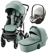 Коляска 3 в 1 Britax Roemer Smile 5Z и автокресло Baby-Safe PRO LUX Linen Grey Jade Green