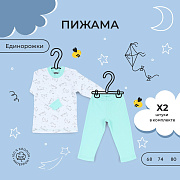 Пижама Rant basic Единорожки длинный рукав 11284 Mint 80