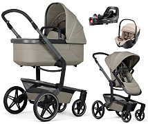 Детская коляска 4 в 1 Joolz Day 5 и автокресло Britax Roemer Baby-Safe Pro Style Teak без адаптеров и база Vario Base 5Z Sage Green