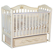 Детская кроватка ByTwinz Milania 2 универсальный маятник слоновая кость
