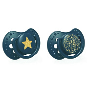 Пустышка динамическая Lovi Stardust силиконовая 2 шт 0-3 мес 22/882 голубой