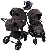 Детская коляска AmaroBaby Phenom 3 в 1 с автокреслом Rant Miro Dark Grey шоколадный