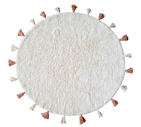 Хлопковый ковер Lillaland Colorful White Pink D140