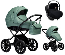 Детская коляска Indigo Special Plus 3 в 1 с автокреслом Avionaut Cosmo Is05 шалфей кожа