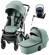 Коляска 4 в 1 Britax Roemer Smile 5Z и автокресло Baby-Safe PRO Style Night Blue + Vario Base 5Z Jade Green