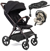 Прогулочная коляска Peppy Vigo с автокреслом Welldon Crown 2 Beige и базой Black черный