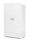 Шкаф Erbesi Dudu, 2 двери, 100х55х177 см белый/песочный