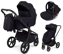 Детская коляска Rant Flex Therm Soft 3 в 1 с автокреслом Cruise Black Gold Black