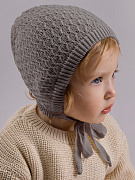 Шапочка вязаная AmaroBaby Berry демисезонная ЧЗ серый 46