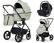 Детская коляска Rant Teo Soft 3 в 1 с автокреслом Evomax Black Sage