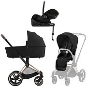 Коляска Cybex Priam IV Rosegold complete Cloud G Magic Black Base G 3 в 1 Sepia Black
