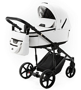 Детская коляска Adamex Zico Deluxe New 2 в 1 ZN-SA01 (БЕЛАЯ КОЖА)