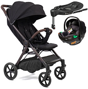 Прогулочная коляска Peppy Vigo с автокреслом First Black и базой Black черный